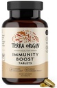 TERRA ORIGIN Immunity תמיכה תוסף | ויטמין C, D3, Zinc, Selenium, Turmeric, Echinacea, ג'ינג'ר אנדוגרףis עם BioPerine | Daily Immune Booster & Antioxidant בלנדר | 30 טבליות