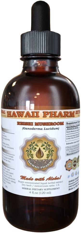 הוואי Pharm Reishi - טוניק של הקיסרים (Ganoderma Lucidum) לחלץ Tincture 4 fl.oz (120 Ml)