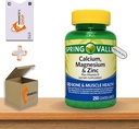 Calcium Magnesium Zinc עם ויטמין D3 Caplets - עצם ובריאות שרירים - תמיכה תזונתית - 250 הרוזן על ידי Spring Valley Plus Venancio's Shop Sticker