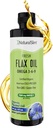 NaturalSlim Flaxseed Oil נוזל טרי טעם פלאקס שמן אורגני קר Pressed & High באומגה 3 6 9 Fatty Acid Flax מצא תוספת עבור תאים בריאים, שיער, עור וציפורים - טעם טרי 16.