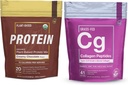 יסודות חיוניים hydrolyzed Collagen Peptides אבקת חלבון צמחי אורגני - שוקולד קרמים | משותף, עור, שיער, וציפור תמיכה + Low-carb Plant-based