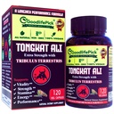 כוח נוסף טונגקאט עלי עם Tribulus Terrestris Powerful (100:1) Longjack/Tongkat Ali Extract. 120 ואג קפסולות טונגקט עלי לגברים.All Natural, Non-GMO, Vegan, No Stearate, No Rice