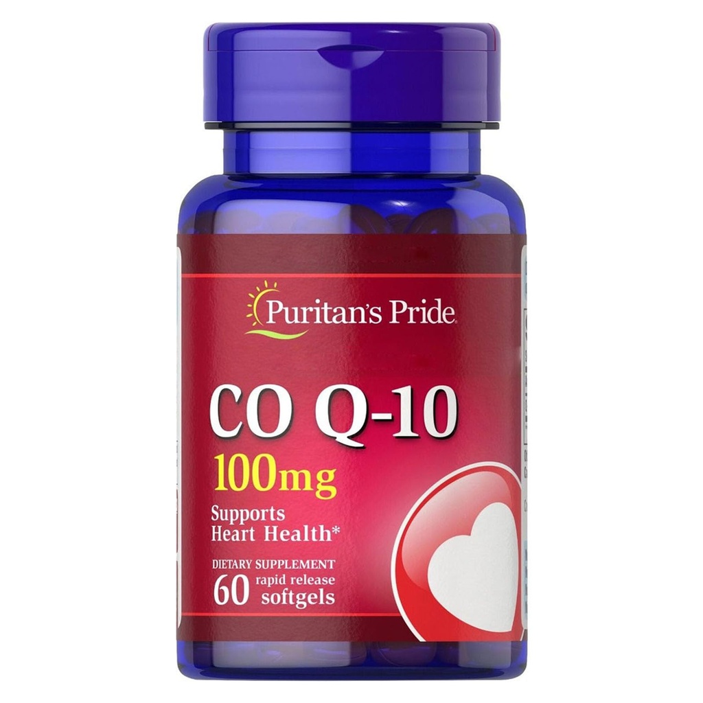 הגאווה של Puritan Coenzyme CoQ10 100 מ"ג, תוספת תזונתית לבריאות הלב, לחץ דם, בריאות חניכיים אוראלי, ותמיכה בריאה Aging, 60 משרתים, לשחרר במהירות Softgels