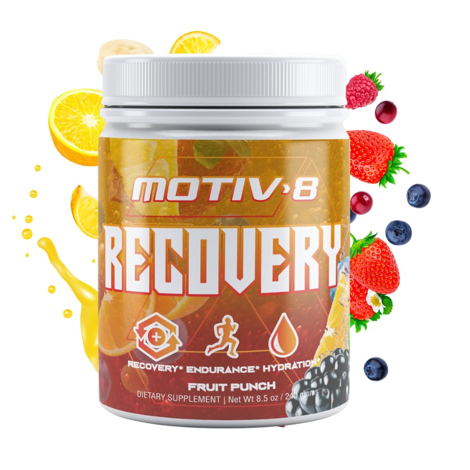 Motiv-8 Recovery hydrotion and Recovery, Electrolyte Recovery Drink, Enhances Recovery, Sugar-Free (60 משרתים, פירות פונץ')