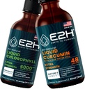 E2H: נוזל Chlorophyll ו נוזל Turmeric Curcumin