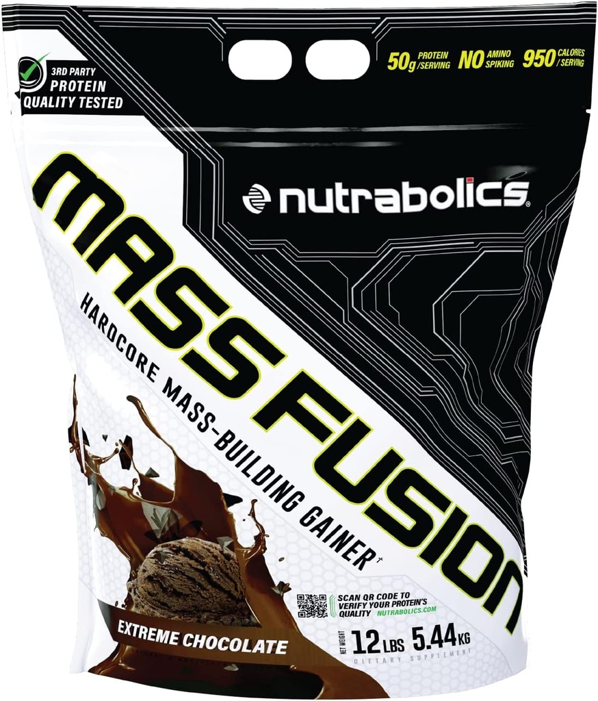 Nutrabolics Mass Fusion (Extreme Chocolate, 12 Ib (29 משרתים)