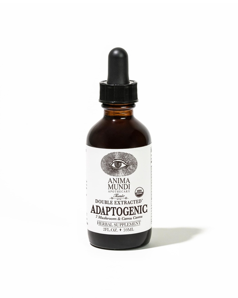 Anima Mundi Apothecary Fitogenic 7 Mushroom טיפות - עם אורגני Mushroom Extracts - נוזל Immune תמיכה Tincture עם Reishi, Lion's Mane, Cordyceps & Chaga Mushroom לחלץ נוזל (2oz)