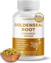 Goldenseal Root 8-in-1 פורמולה - עם Cinnamon ג'ינג'ר Echinacea Black Pepper ויטמין D3 - Non-GMO, Gluten-Free, Soy-Free
