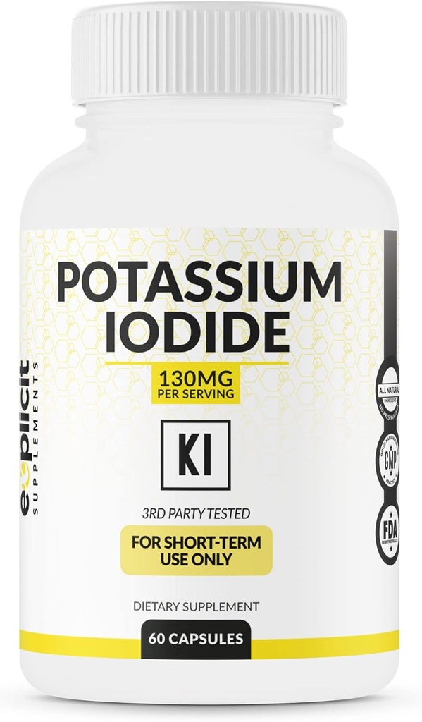 Potassium Iodide 130mg Dose - 30 משרתים - התמיכה וההגנה שלך