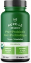 USDA אורגני Prebiotic + Probiotic 60 Organicaps - טבעוני מוסמך אורגני מוסמך תמיכה מלאה מדי יום. All Natural - Ultra Premium Digestive Dietary