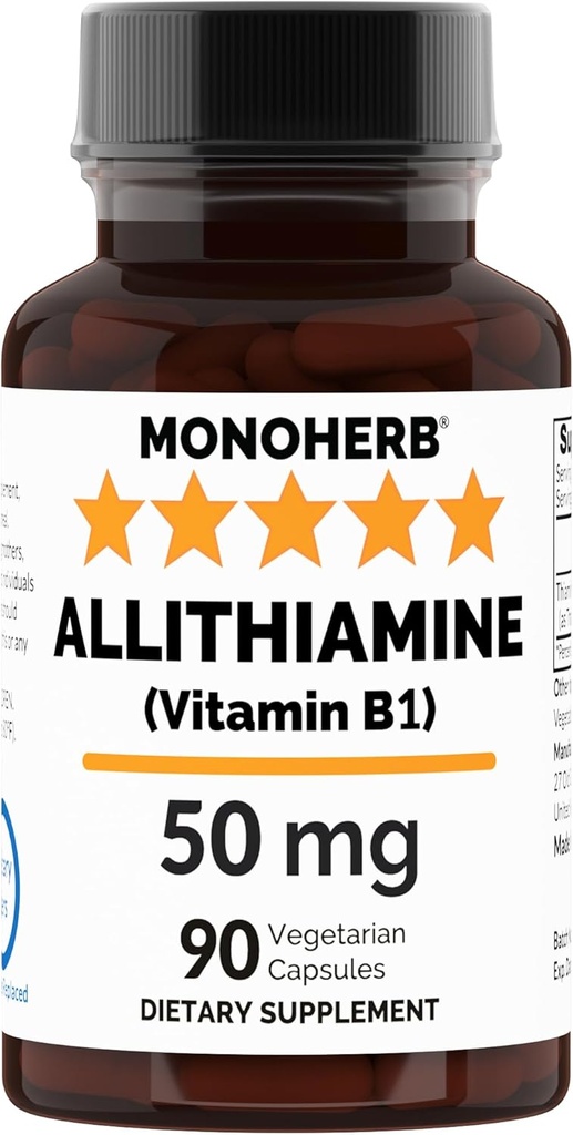 OHERB Allithiamine ויטמין B1 50 מ"ג לקפסולה - 90 קפסולות צמחוניות