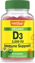 ובכן, ויטמין D3 2,000 IU (50 mcg) חניכיים - תומך העצם, כוח שרירים ותחמושת - non-GMO, Gluten Free - USDA אורגני - פלאבים טבעיים - 60 מסטיקנים
