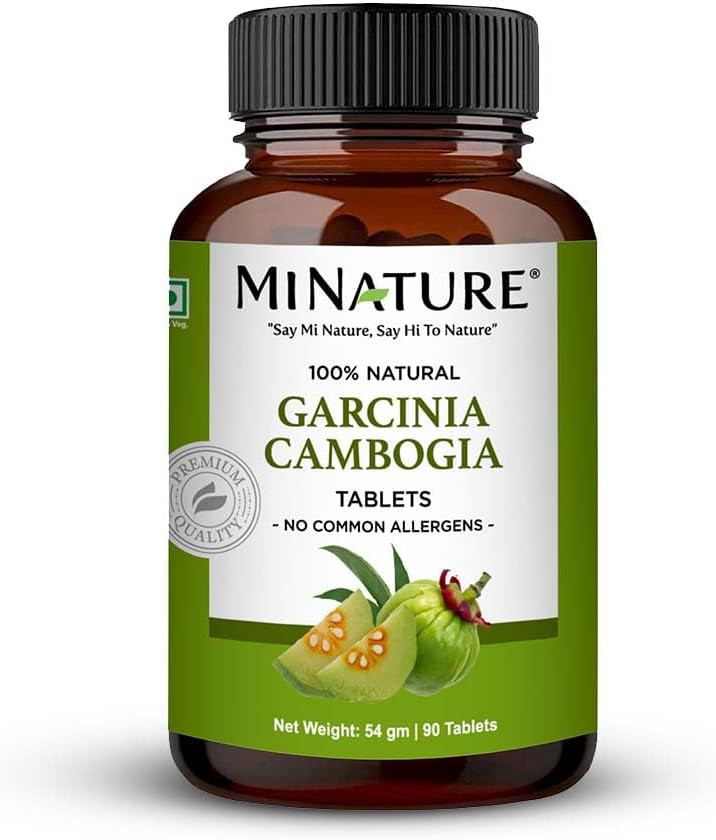 Garcinia Cambogia טבליות על ידי mi Nature | Pure & Natural Garcinia אבקת Tablet | Non-GMO, טבעוני, Gluten-Free | 90 Tablet, 45 ימים אספקה, 500 מ"ג | Chemical & Preservative