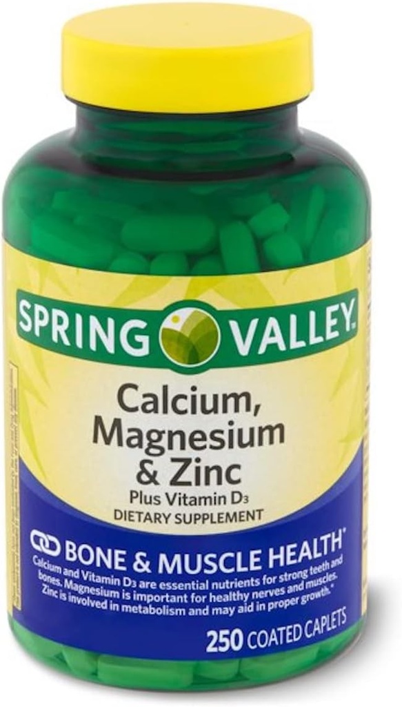 עמק האביב - Calcium Magnesium ו Zinc, Plus ויטמין D3, 250 Coated Caplets