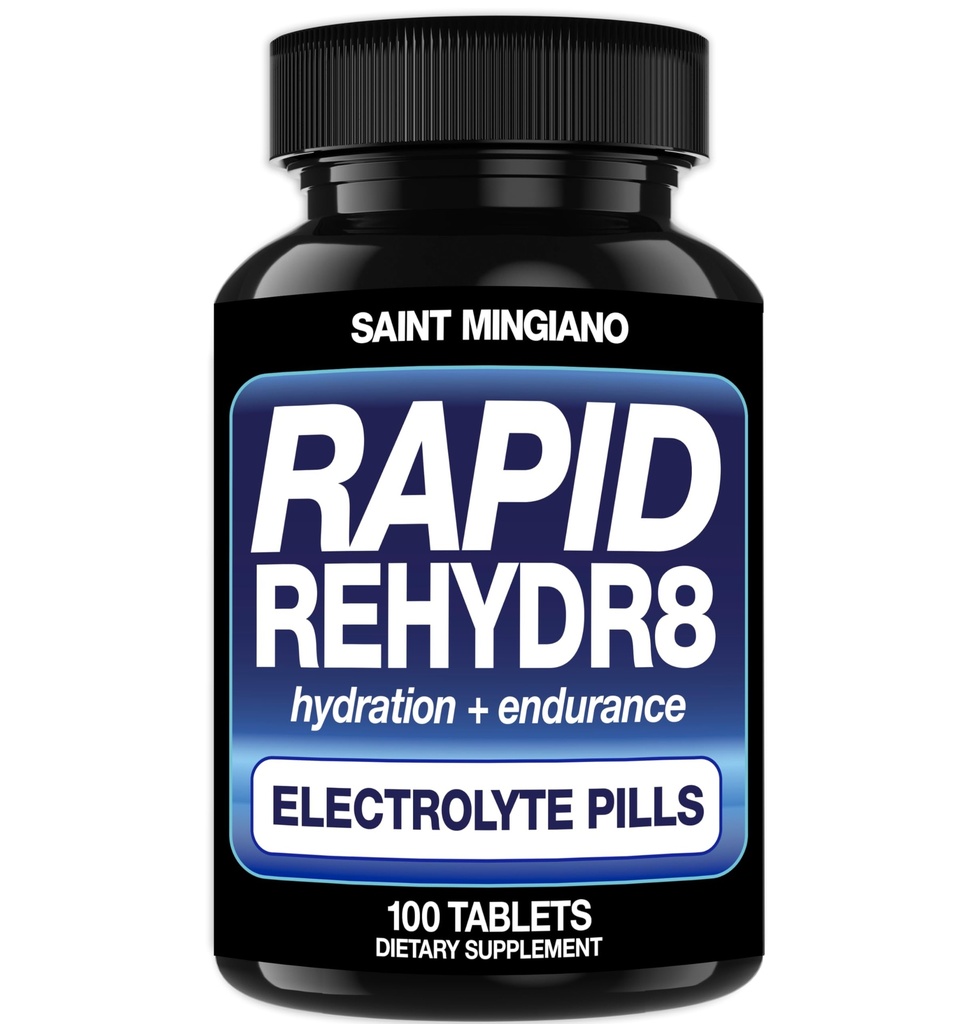 Rehydr8 טבליות אלקטרוליטיות 100 קפסולות - hydrotion Pills Aid in the Prevention of Cramping and Supports השרירים Endurance and Recovery - 100 Easy to Swallow כמוסות