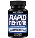 Rehydr8 טבליות אלקטרוליטיות 100 קפסולות - hydrotion Pills Aid in the Prevention of Cramping and Supports השרירים Endurance and Recovery - 100 Easy to Swallow כמוסות
