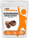 BulkSupplements.com Glucomannan אבקה של קונג'אק Root Extractis, Glucomannan תוספים - Gluten Free, 2g לשרת, 1kg (2.2 lbs) (Pack of 1)