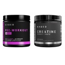 Kaged Pre ספורט טרום עבודה אבקה הקרחון Grape Creatine Monohydrate אבקת Micronized אבקת Bundle, אנרגיה ושרירים שיקום החבילה, 20 המשרתים Pre-Workout + 100 המשרתים קריטין