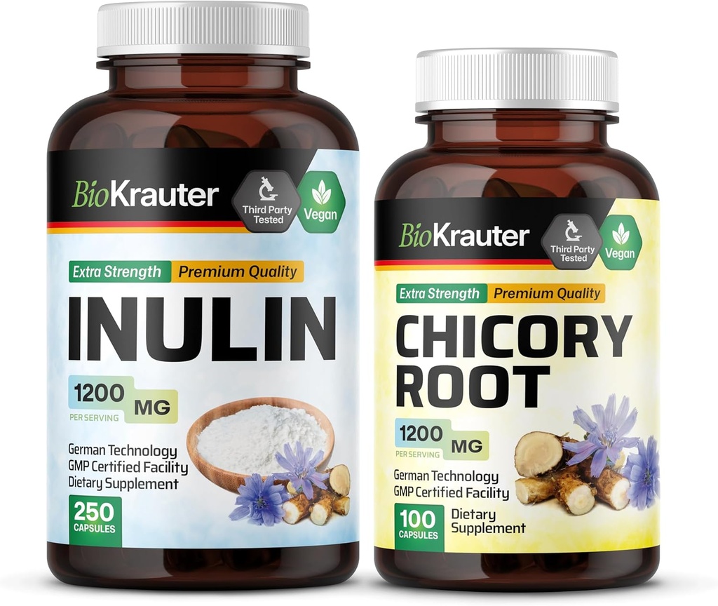 BIO KRAUTER Inulin 250 כמוסות & Chicory 100 קפסולות