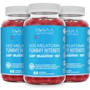 Melatonin 1 מ"ג חניכיים לילדים, בטוח, תרופות חינם ויעילות שינה טבעית תוספת לילדים. ילדים 1 מ"ג Melatonin Gummy, Gluten-Free Vegetarian Sleep Products for Ages 4. 180ct (3)