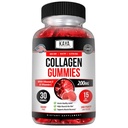 Kaya Naturals Collagen Gummies for Men & Women Supplement | Nature Gum Mademies - 1000mg of hydrolyzed Collagen, ויטמין C, Selenium & Biotin, Strawberry Flavor - 30 Count