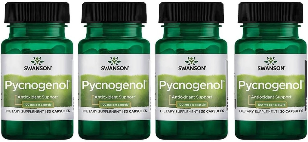 Swanson Pycnogenol 100 מיליגרם 30 קפסולות 4 Pack