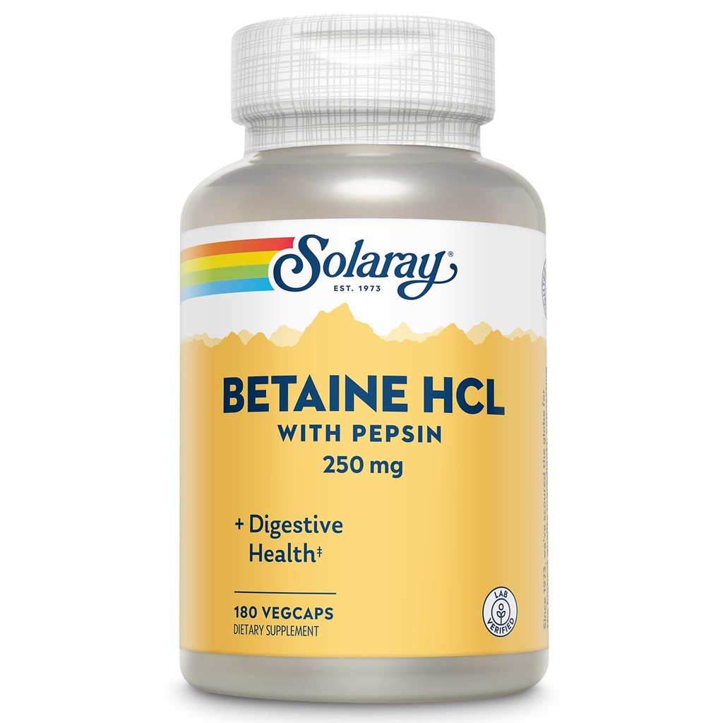Sunay - HCl with Pepsin - 250 מ"ג - 180 קפסולות