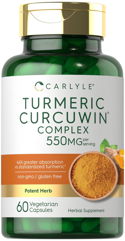 Karlyle Turmeric תוסף 550 מ"ג | 60 קפסולות | CurcuWin Extract Complex