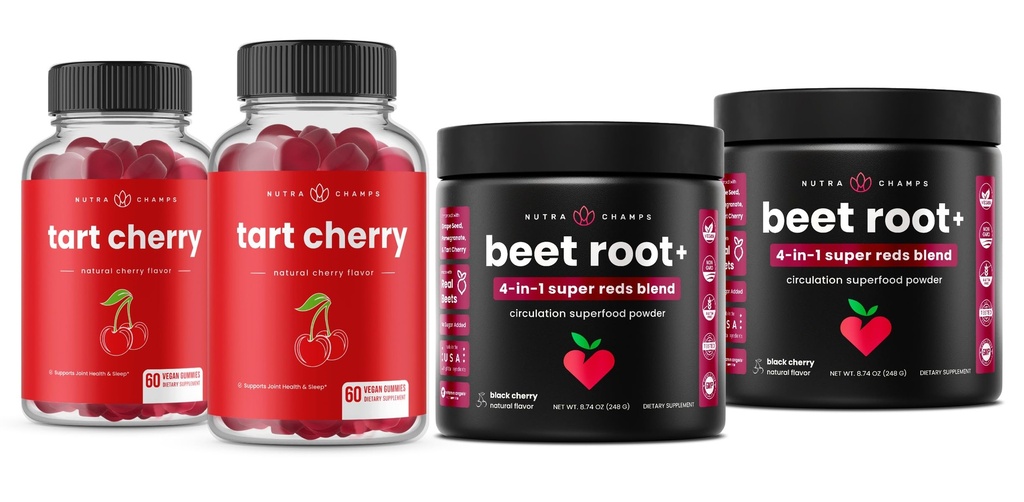 NutraChamps Tart Cherry Gummies & Beet Root
