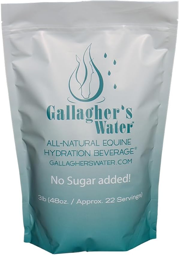 GALLAGHER'S WATER All-Natural Equine hydrotion Beverage, Natural Flavor Enhancement אבקה עם אלקטרוליטים ו-Trce מינרלים שנועדו לעודד סוסים לשתות מים, לא סוכר הוסיף!