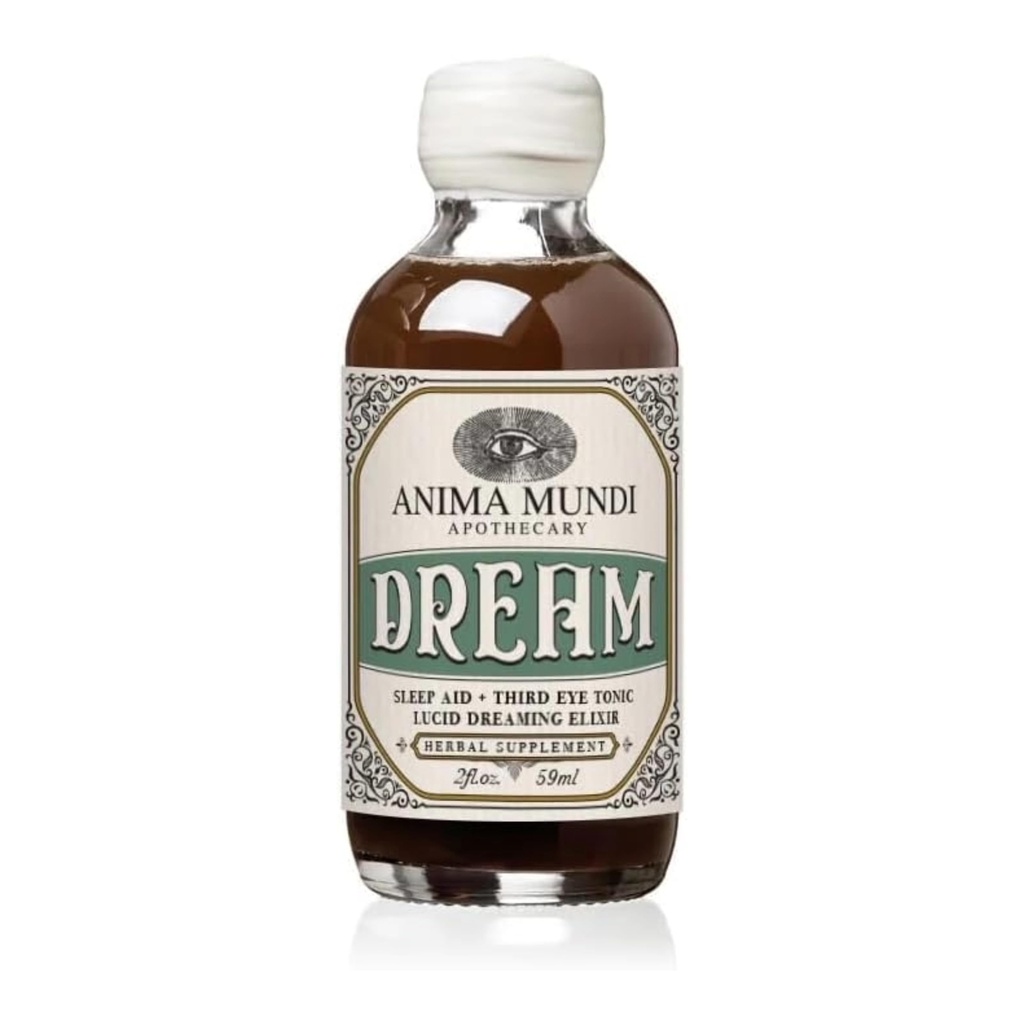 Anima Mundi Apothecary Lucid Dream Elixir - Third Eye Tonic - להרגיע את המשקה הסתגלותי - תמיכה לוסיד חולמת ושינה חזון עם זה קלמינג טוני (2 oz)