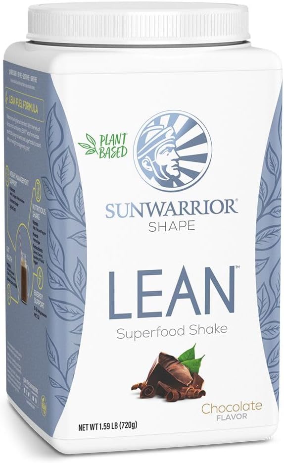 Sunwarrior טבעוני חלבון superfood Shake Meal החלפת חלבון אורגני תוסף | Gluten Free non-GMO חלב חינם סוכר חינם דלת פחמימות מבוסס חלבון | שוקולד 20 לשרתs | Shape Lean