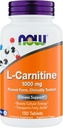 עכשיו תוספי L-Carnitine 1000 מ"ג - 150 טבליות ערך גודל, תומך צמיחה שריר Lean, Carnipure, non-GMO, כשר, אידיאלי עבור טבעונים, ספורטאים ותמיכה באנרגיה