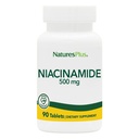 NaturesPlus Niacinamide - 500 מ"ג, 90 טבליות - תוסף ויטמין B3 - Vegetarian, Gluten חינם - 90 משרתים