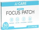 JJ Care Focus Patch - חבילת 50 All-Natural Focus Plus Patches למבוגרים, תמיכה ריכוז, פוקוס וזיכרון | 50 ימים אספקה של המוח פטצ'וסטס