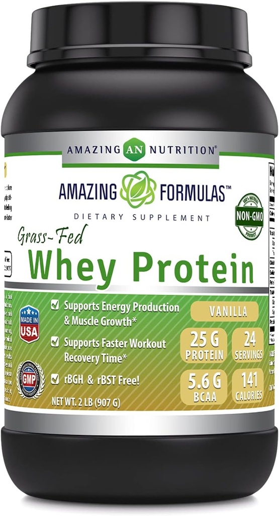 פורמולה מדהימה אבקת שומן Whey חלבון תוספי | 2 Lbs | Vanilla Flavor