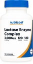 חומרים מזינים Lactase Enzyme Complex 3,000 FCC ALU, 120 קפסולות צמחוניות - non-GMO, Gluten Free, 120 משרתות