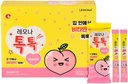 LEMONA TOKTOK, ילדים ויטמין C 50 מ"ג, Peach Flavored, Easy Take for Total Health & Daily Energy - 100 Stick Packs(2g)