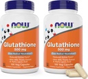 עכשיו Glutathione 500 מ"ג, 100 קפסולות טבעוניות (Pack of 2) - מופחתת טופס GSH תוספת - משופרת עם שביל חלב ו-Alpha Lipoic Acid