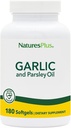 Natures Plus Garlic & Parsley - מקדם באופן טבעי רמות לחץ דם בריא כולסטרול - 180 Softgels (180 משרתים)