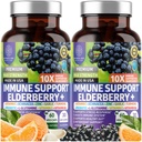 2 Pack N1N Premium 10 ב 1 Immune תומך תוספת [10 צמחי פוטנט] עם Elderberry, ויטמין C, Zinc, Echinacea, Turmeric Curcumin, Garlic and Probiotics עבור מבוגרים, 120 Veg Capss, ויטמין C, Zinc, Echinacea, Turmeric Curcumin, Garlic and Probiotics for Adults for Adults for Adults for Adults, 120 Veg Caps