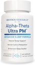 Biotics Research Alpha Theta Ultra PM L Theanine, Passionflower, Lemon Balm, תומך GABA, Serotonin, Regulates Circadian Rhythms, 60 קפסולות