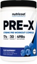 חומרים מזינים Pre-X Xtreme Pre-Workout אבק מורכב, פטל כחול, 30 משרתים, Vegetarian, non-GMO ו Gluten Free