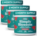 פשוט פריחה תזונה יומית ירוק & Superfood אבקת + Collagen + Probiotics עבור בריאות העיכול של נשים ו Bloating הקלה. Help Your Health Bloom - 3 חודשים אספקת מים