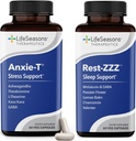 Life Seasons Anxie-T עם Rest-ZZZ - תמיכה בשינה של Mood & Full Night - באופן טבעי Ease שריר Tension & Restless - 120 קפסולות