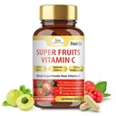 אורגני Veda Superfruits ויטמין C קפסולה עם Acerola Cherry & Amla ברי - תוספי מזון טבעי לחלוטין ויטמין C עם Citrus bioflavonoids עבור Immunity, & Skin Health - 120 גלולות טבעוניות