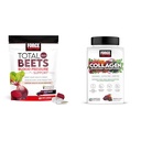כוח גורם Total Beets Blood לחץ תמיכה 60 צ'אדות ו-Colagen Boosting Superfoods 60 צ'יפס רך לבריאות הלב, עור, שיער וציפורים