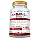 מוסמך מדע אנמיהפרין - ברזל, ויטמין C - Gentle On Stomach - 180 קפסולות - 3 חודשים אספקה - Non-GMO, טבעוני