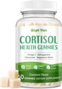 תוספי Cortisol עבור נשים וגברים מסטיקמי עם Phosphatidylserine, Magnesium, Ashwagandha, ויטמינים, Cortisol Detox Calmmies עבור הקלה בלחץ שינה, סוכר חינם, 30 יום אספקה טבעונית אספקה.