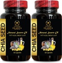 CHIA Seed תוסף - Chia Seed Extracts, תוספי מזון עבור פיתוח גוף, אומגה 3, סיבים גבוהים וחלבון מקור, שומן חומציות - 2 בקבוקי 120 קפסולות